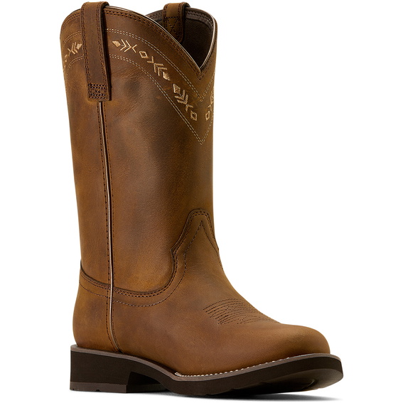 2026 Ariat Dames Kearney Rondneuzen Western Laars 10074354 - Distressed Brown
